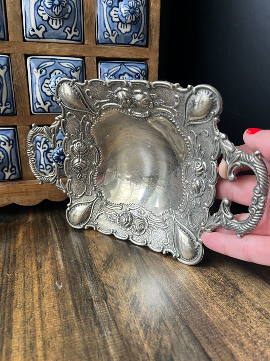 Ornate Silver Plated Dish